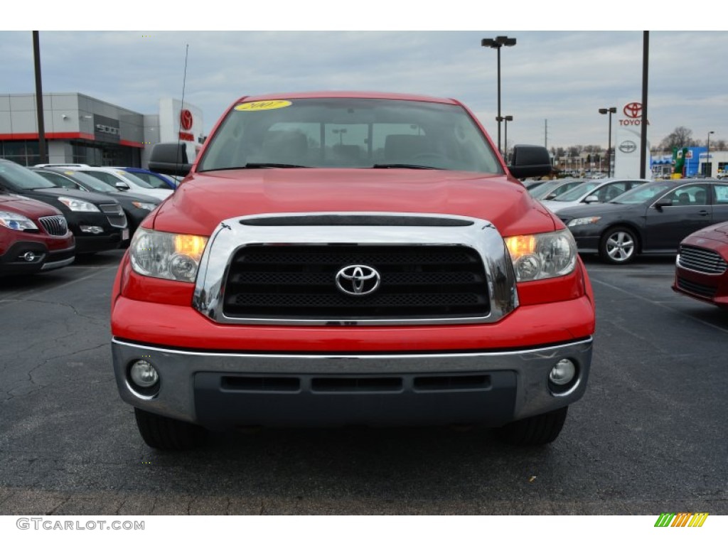 2007 Tundra SR5 Double Cab - Salsa Red Pearl / Beige photo #27