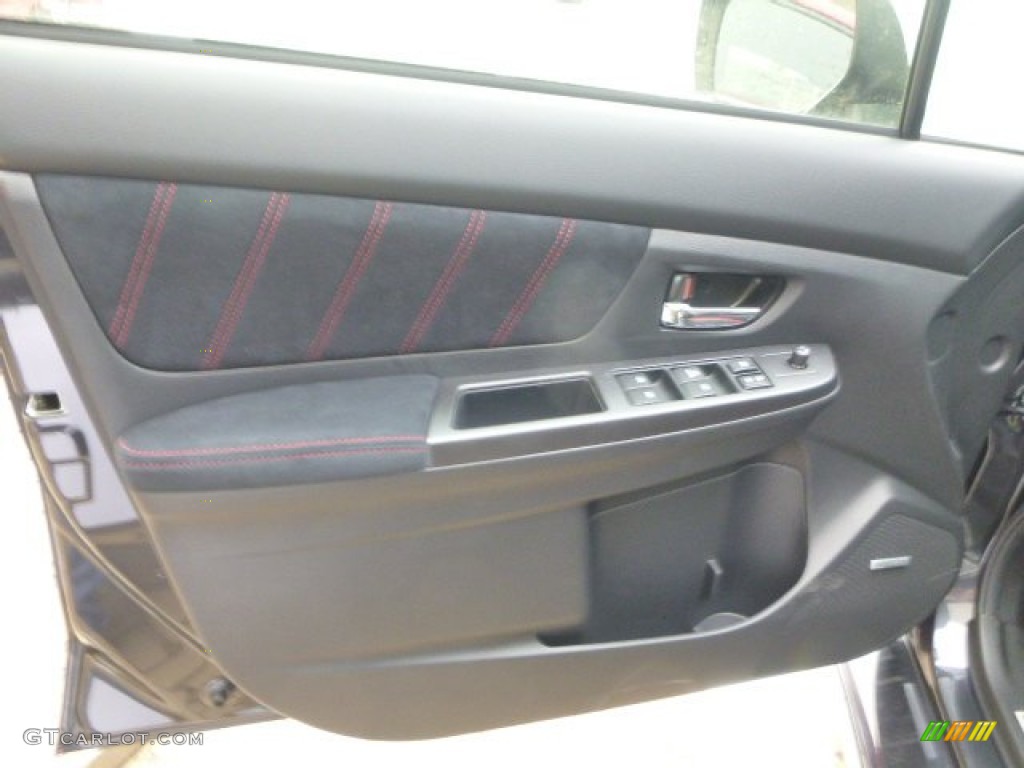 2015 Subaru WRX STI Carbon Black Door Panel Photo #101373291
