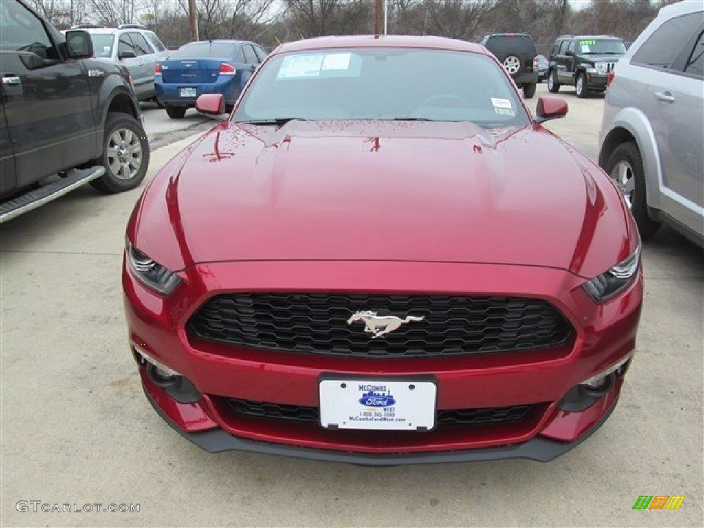 2015 Mustang EcoBoost Coupe - Ruby Red Metallic / Ebony photo #3