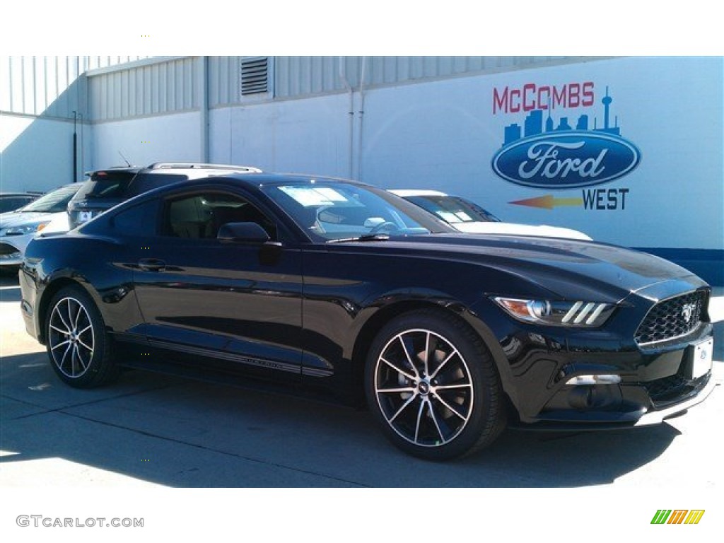 2015 Mustang EcoBoost Coupe - Black / Ebony photo #2