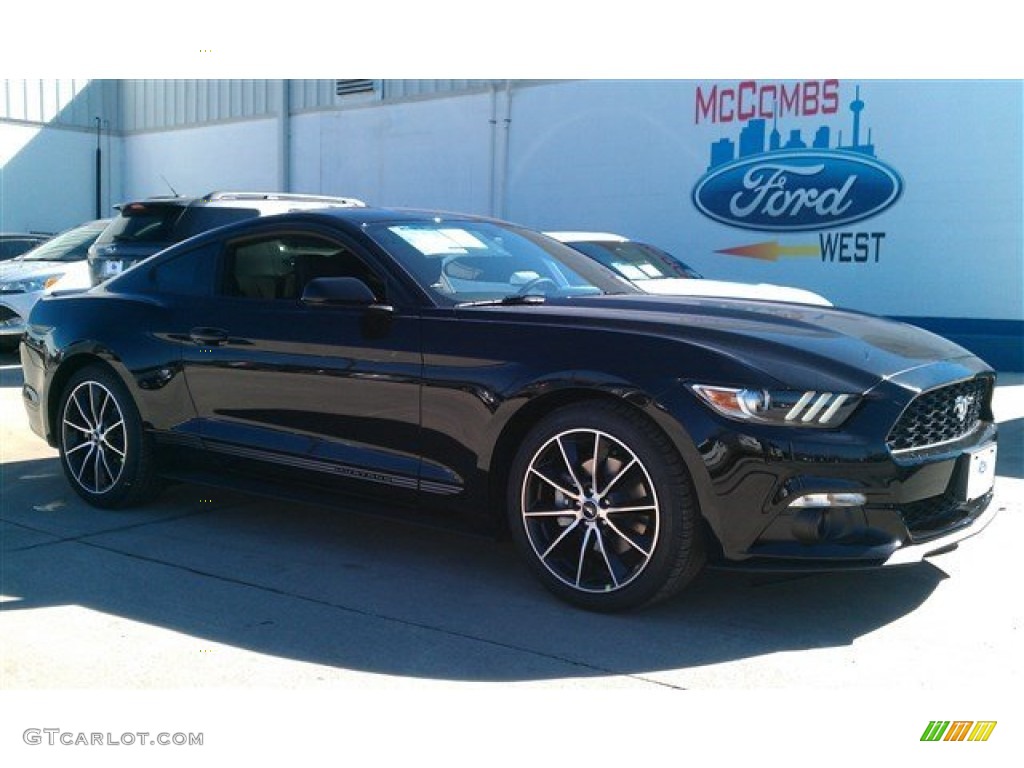 2015 Mustang EcoBoost Coupe - Black / Ebony photo #3