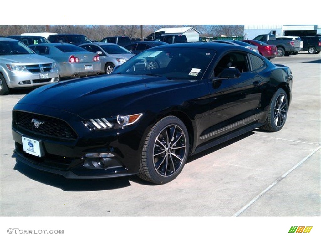 2015 Mustang EcoBoost Coupe - Black / Ebony photo #7