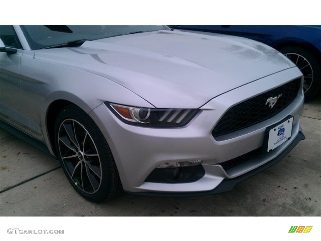 2015 Mustang EcoBoost Coupe - Ingot Silver Metallic / Ebony photo #2