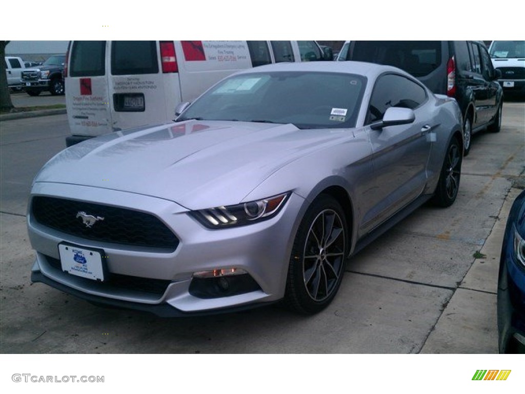 2015 Mustang EcoBoost Coupe - Ingot Silver Metallic / Ebony photo #5