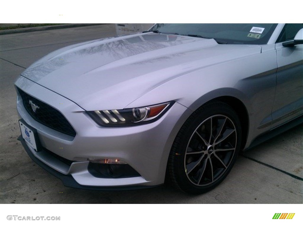 2015 Mustang EcoBoost Coupe - Ingot Silver Metallic / Ebony photo #6