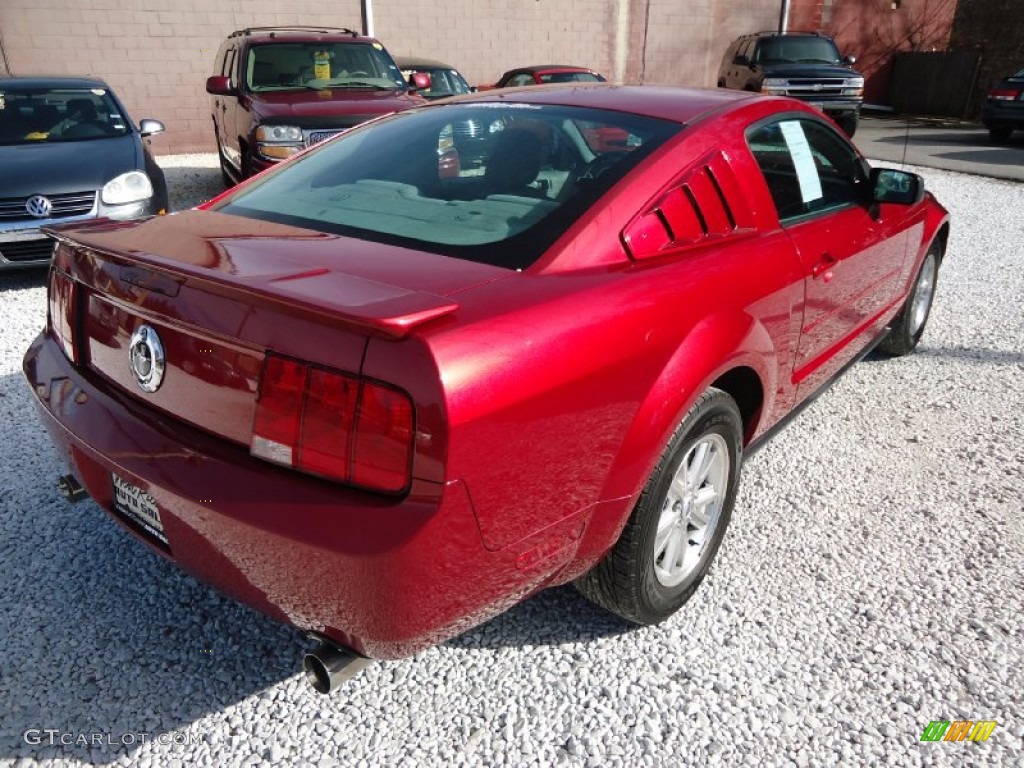 2007 Mustang V6 Deluxe Coupe - Redfire Metallic / Light Graphite photo #5