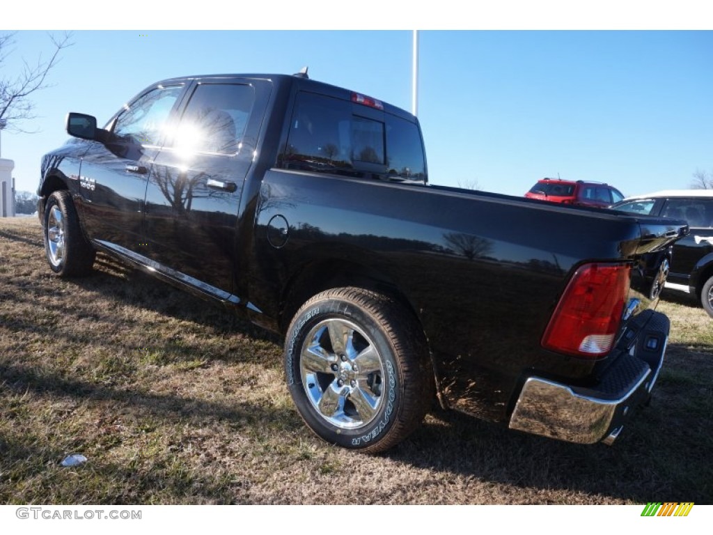 2015 1500 Big Horn Crew Cab - Black / Black/Diesel Gray photo #2