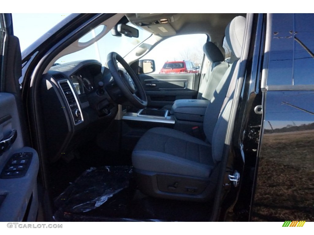 2015 1500 Big Horn Crew Cab - Black / Black/Diesel Gray photo #7