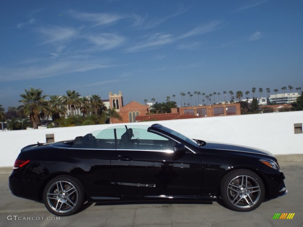 Obsidian Black Metallic 2015 Mercedes-Benz E 550 Cabriolet Exterior Photo #101379747