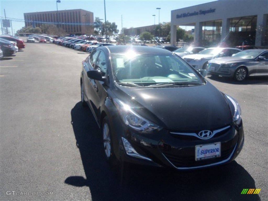 2015 Elantra SE Sedan - Black Diamond / Gray photo #1