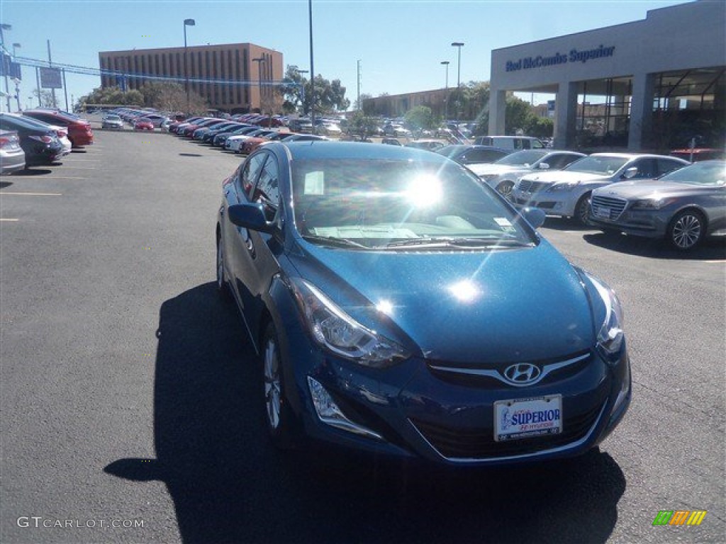 2015 Elantra SE Sedan - Windy Sea Blue / Gray photo #1