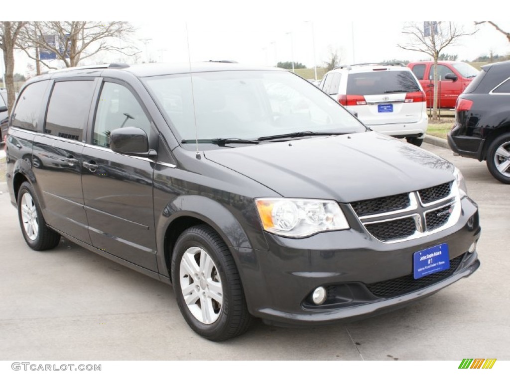 2012 Grand Caravan Crew - Dark Charcoal Pearl / Black/Light Graystone photo #9