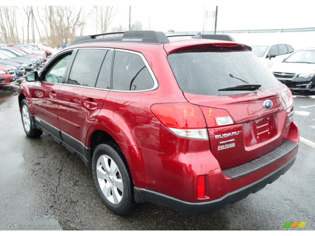 2012 Outback 3.6R Limited - Ruby Red Pearl / Off Black photo #10