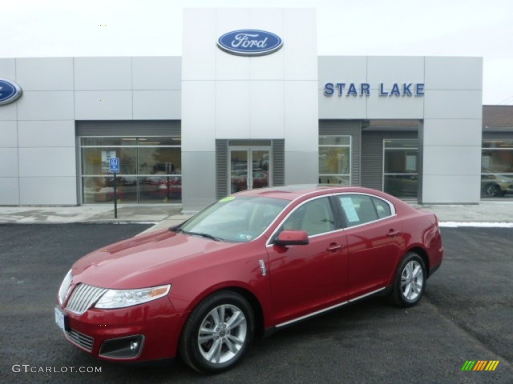 2009 MKS Sedan - Sangria Red Metallic / Light Camel photo #1