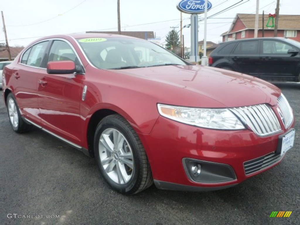 2009 MKS Sedan - Sangria Red Metallic / Light Camel photo #7