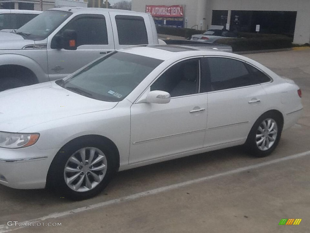 2008 Azera Limited - Powder White Pearl / Beige photo #2