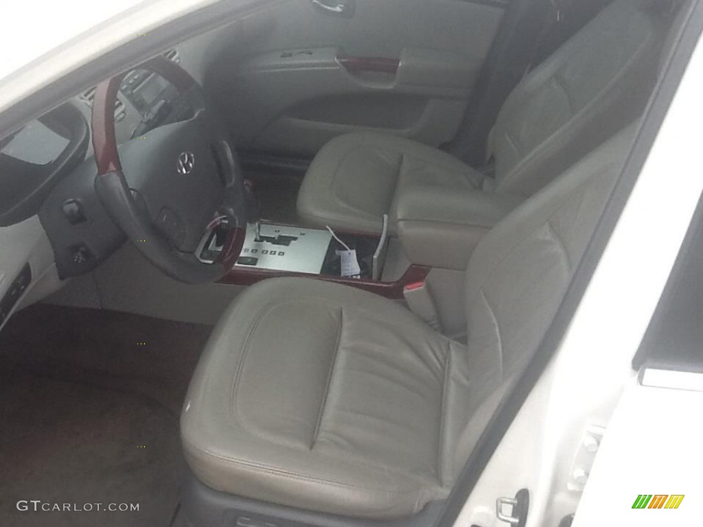 2008 Azera Limited - Powder White Pearl / Beige photo #7