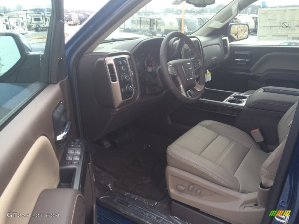 2015 Sierra 1500 Denali Crew Cab 4x4 - Stone Blue Metallic / Cocoa/Dune photo #5