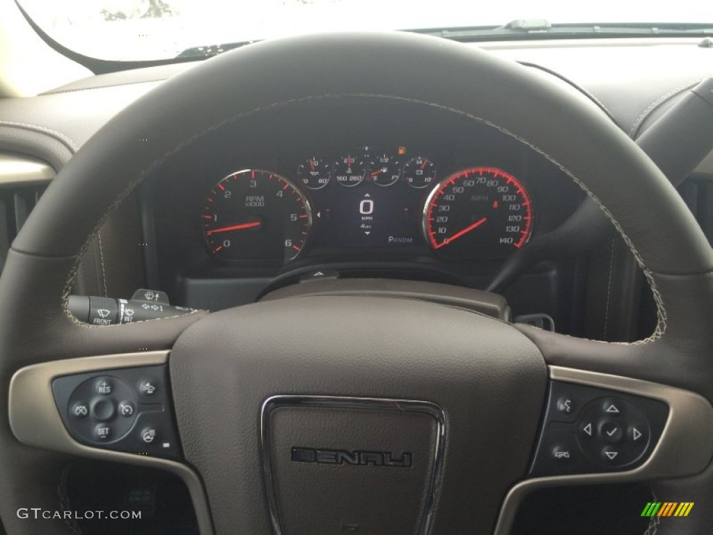 2015 Sierra 1500 Denali Crew Cab 4x4 - Stone Blue Metallic / Cocoa/Dune photo #17