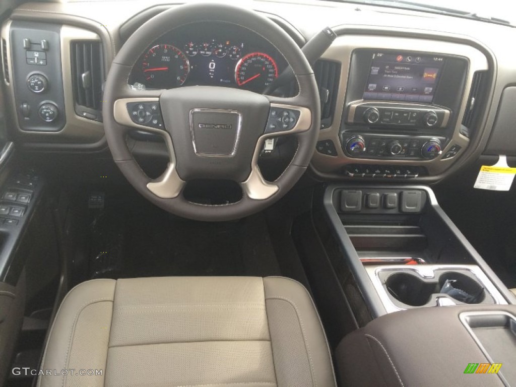2015 Sierra 1500 Denali Crew Cab 4x4 - Stone Blue Metallic / Cocoa/Dune photo #25