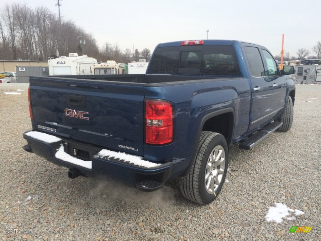 2015 Sierra 1500 Denali Crew Cab 4x4 - Stone Blue Metallic / Cocoa/Dune photo #31