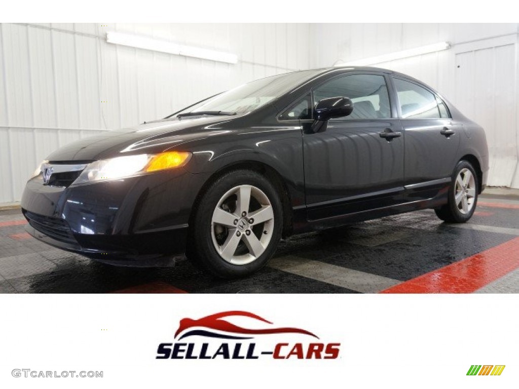 2007 Civic EX Sedan - Nighthawk Black Pearl / Ivory photo #1