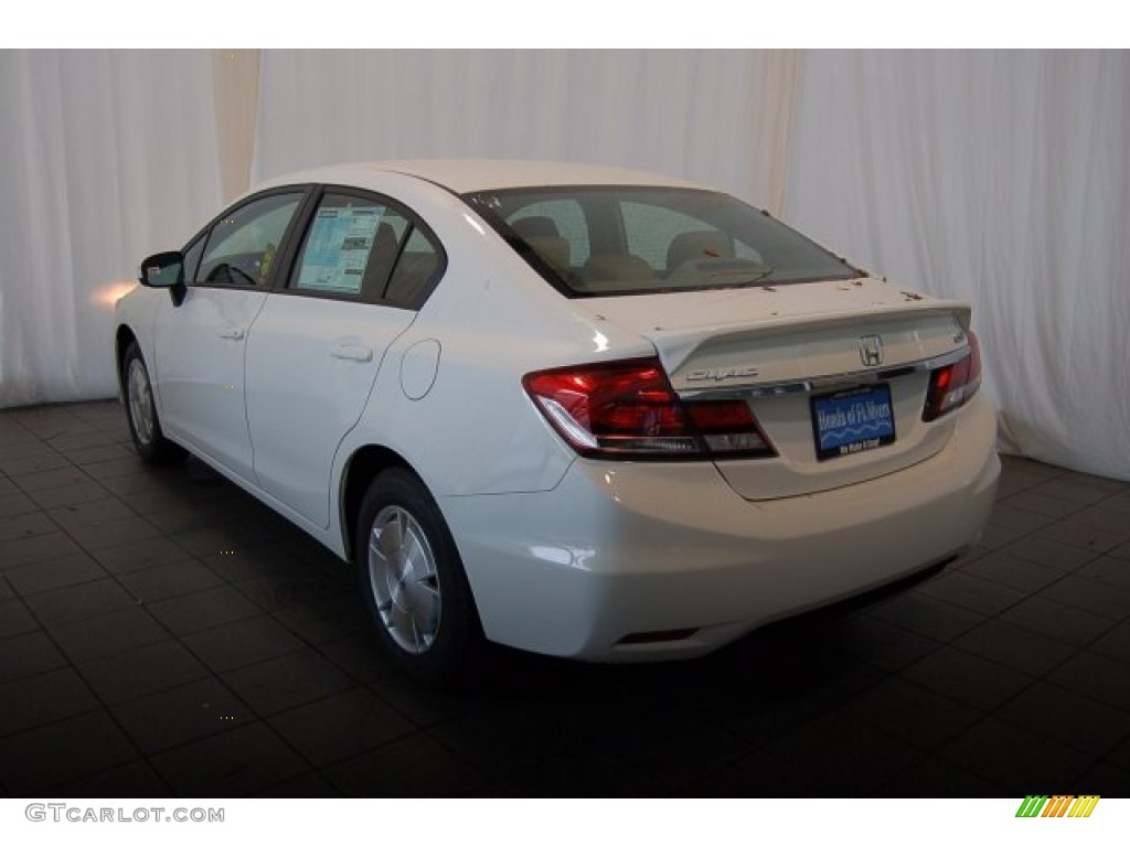 2015 Civic HF Sedan - Taffeta White / Beige photo #9