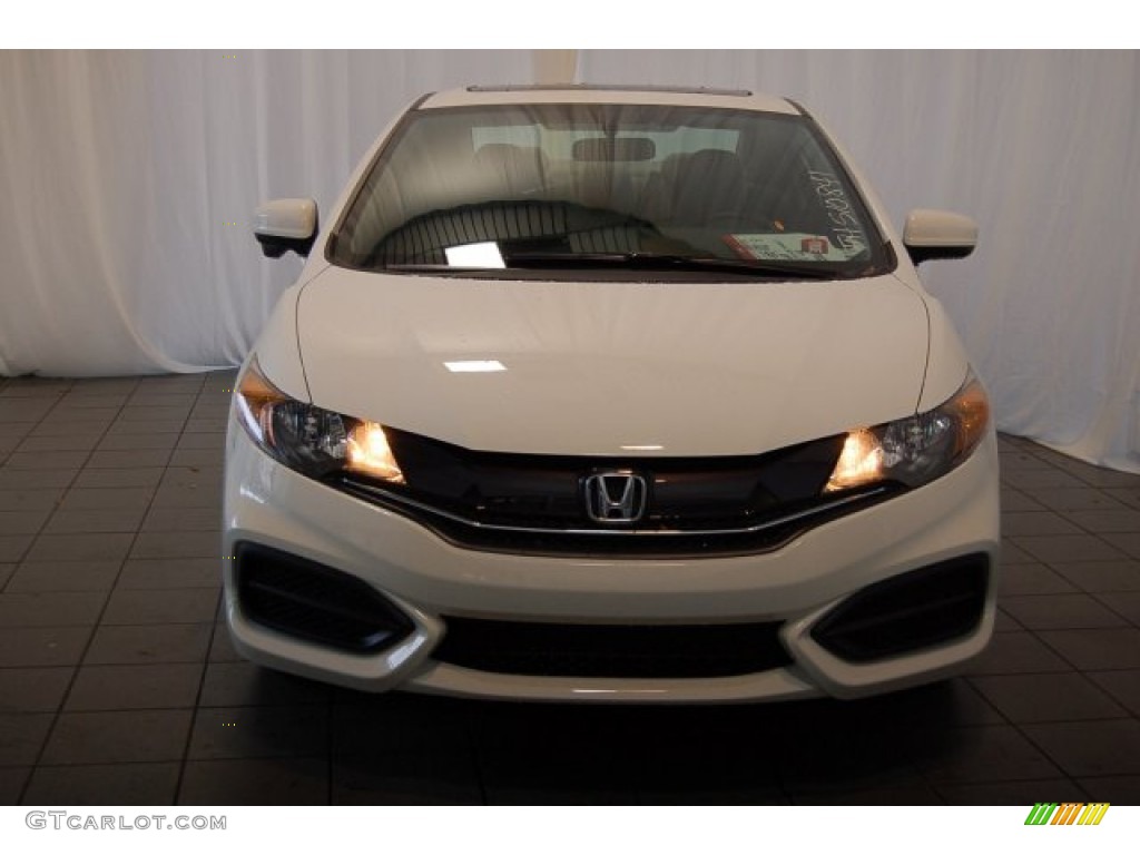 2015 Civic EX Coupe - White Orchid Pearl / Gray photo #3