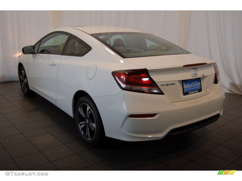 2015 Civic EX Coupe - White Orchid Pearl / Gray photo #7