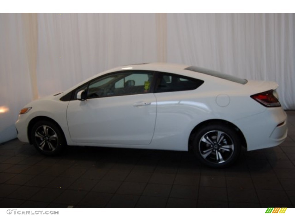 2015 Civic EX Coupe - White Orchid Pearl / Gray photo #8