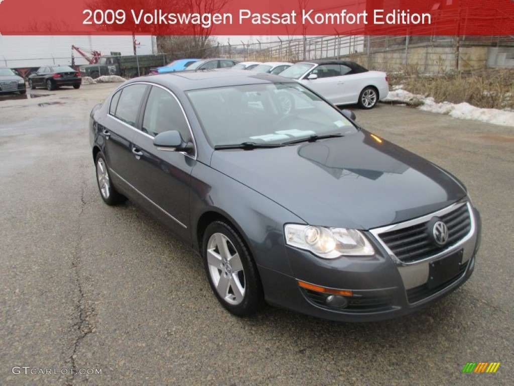 2009 Passat Komfort Sedan - Island Grey Metallic / Deep Black photo #1