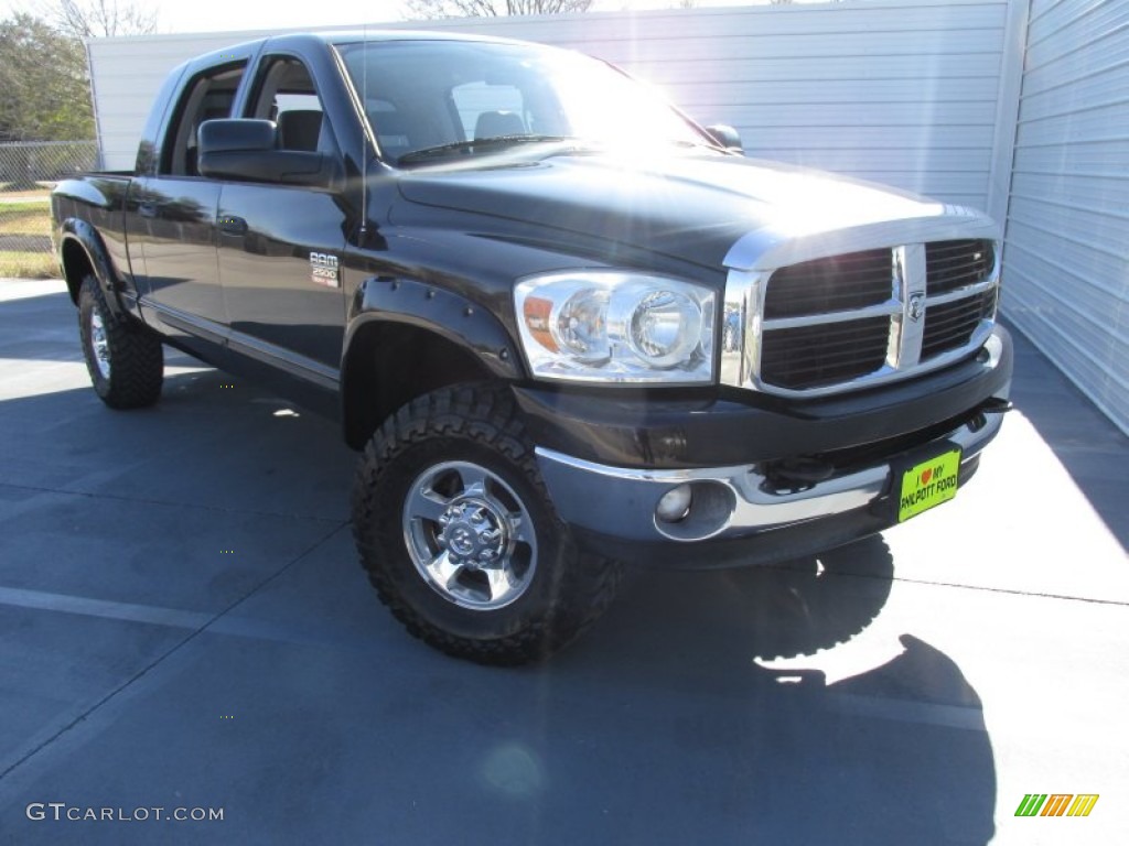 2007 Ram 2500 SLT Mega Cab 4x4 - Brilliant Black / Medium Slate Gray photo #2