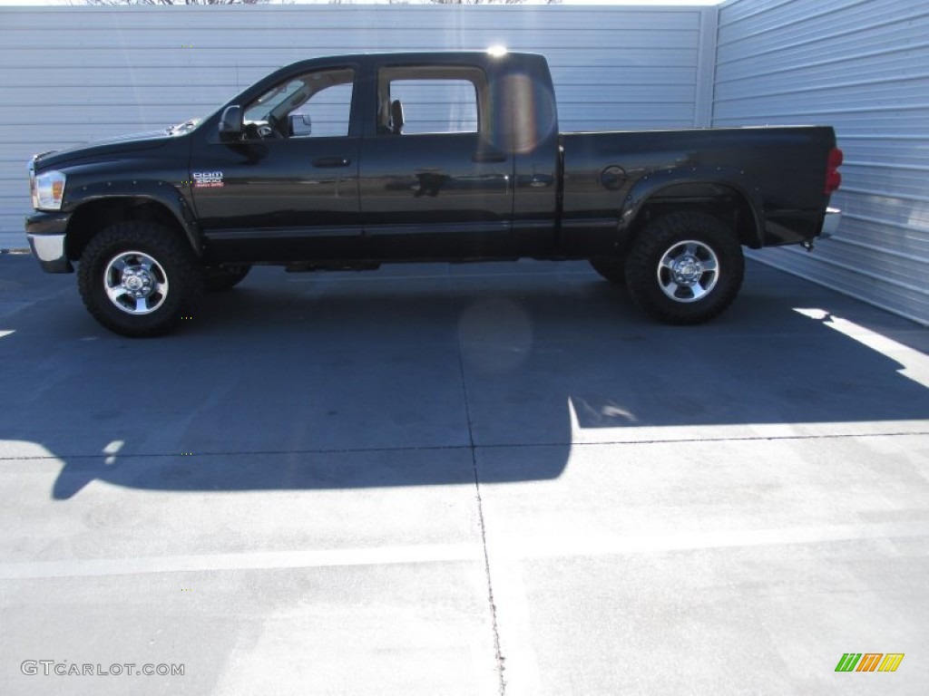 2007 Ram 2500 SLT Mega Cab 4x4 - Brilliant Black / Medium Slate Gray photo #3