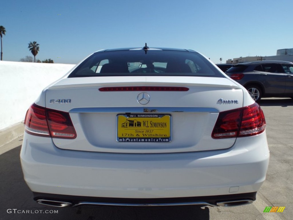 2015 E 400 4Matic Coupe - Polar White / Red/Black photo #5