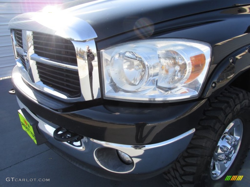 2007 Ram 2500 SLT Mega Cab 4x4 - Brilliant Black / Medium Slate Gray photo #7