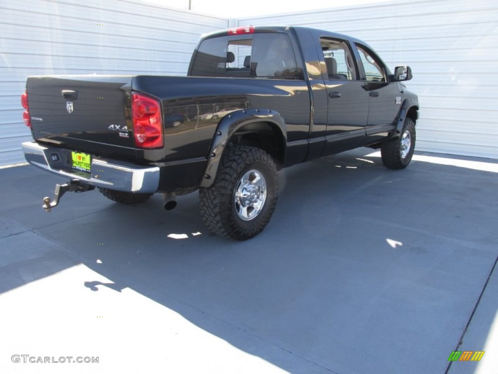 2007 Ram 2500 SLT Mega Cab 4x4 - Brilliant Black / Medium Slate Gray photo #9