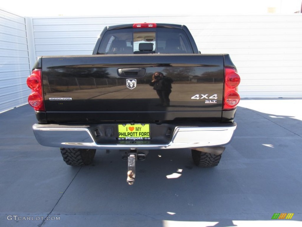 2007 Ram 2500 SLT Mega Cab 4x4 - Brilliant Black / Medium Slate Gray photo #10