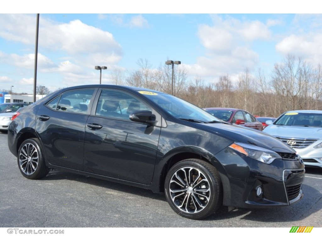 2014 Corolla S - Black Sand Pearl / Black photo #1