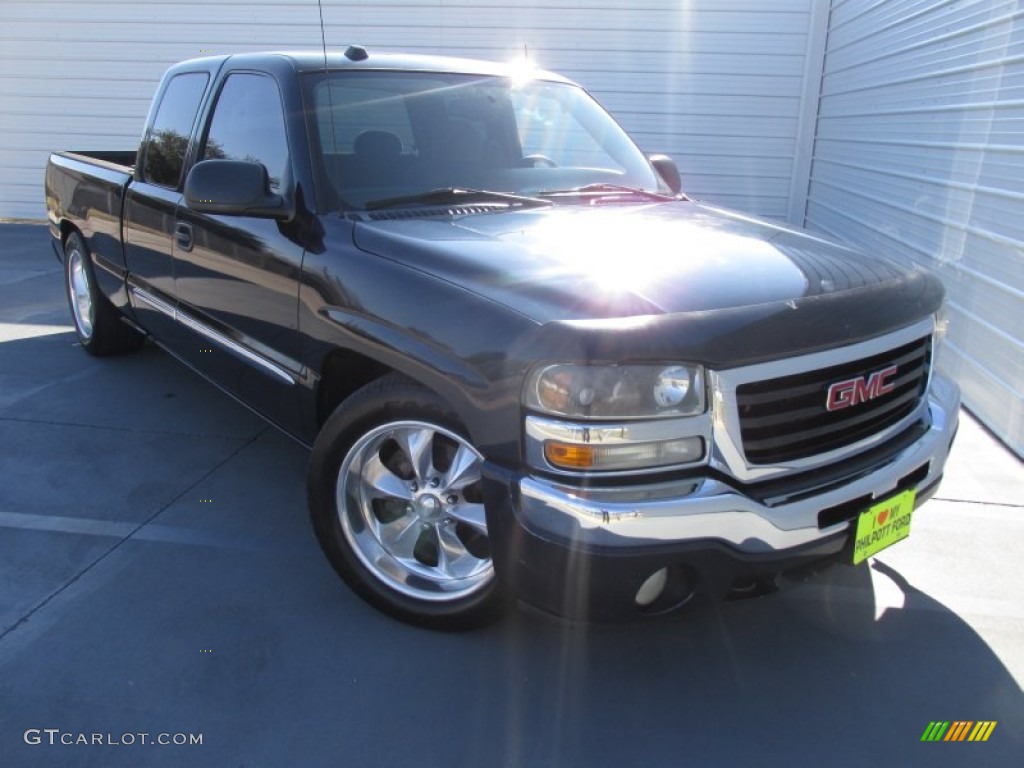 2005 Sierra 1500 SLT Extended Cab - Deep Blue Metallic / Dark Pewter photo #1