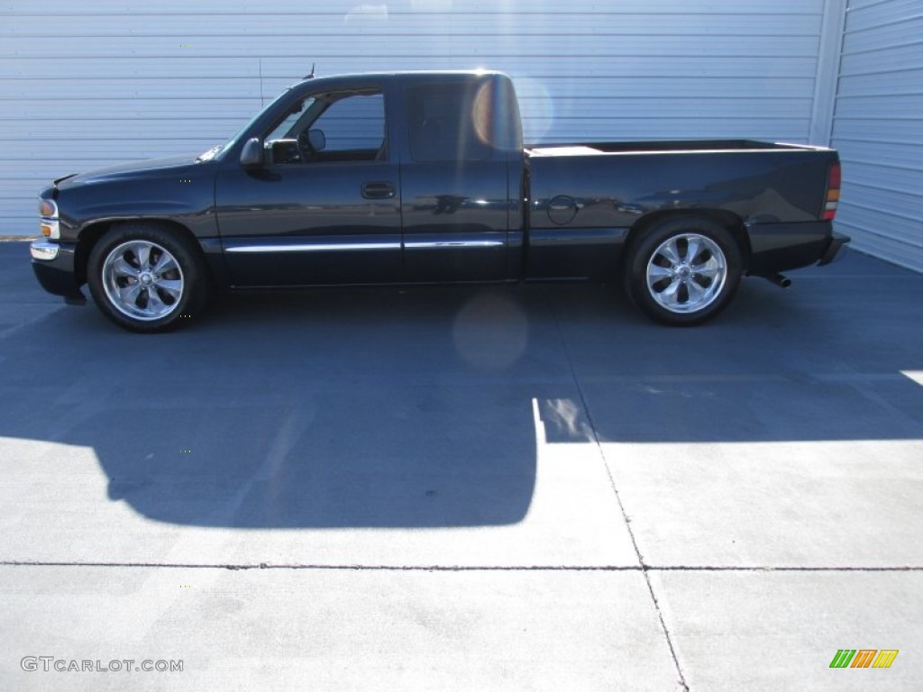 2005 Sierra 1500 SLT Extended Cab - Deep Blue Metallic / Dark Pewter photo #3