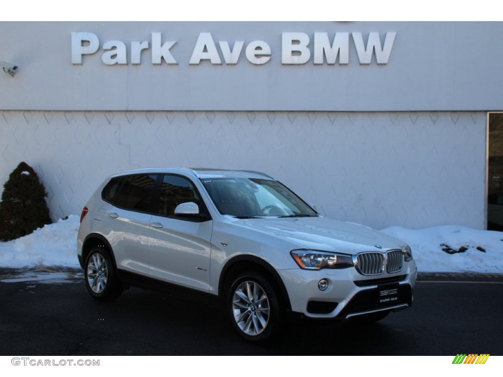 2015 X3 xDrive28i - Mineral White Metallic / Saddle Brown photo #1