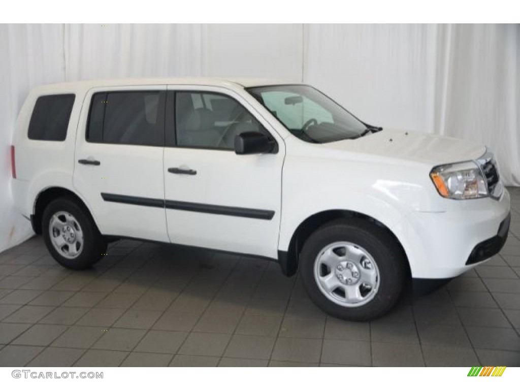 White Diamond Pearl 2015 Honda Pilot LX Exterior Photo #101409166