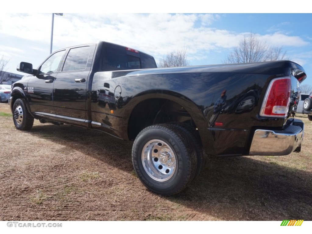 Black 2015 Ram 3500 Laramie Longhorn Crew Cab Dual Rear Wheel Exterior Photo #101409478