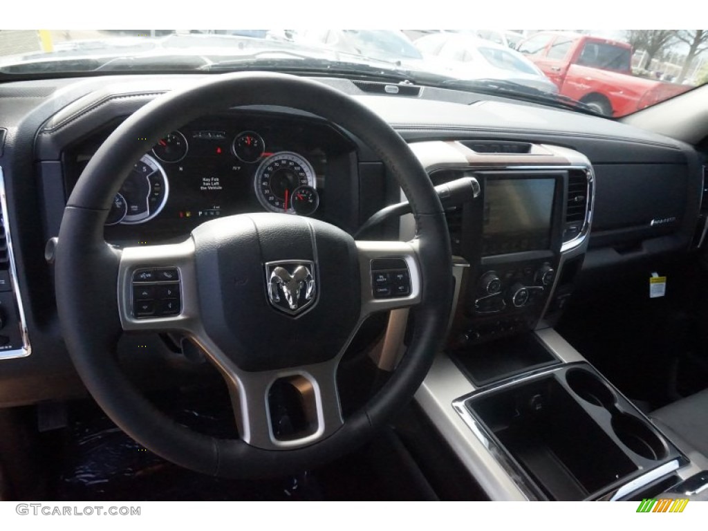 2015 Ram 3500 Laramie Longhorn Crew Cab Dual Rear Wheel Black Dashboard Photo #101409625