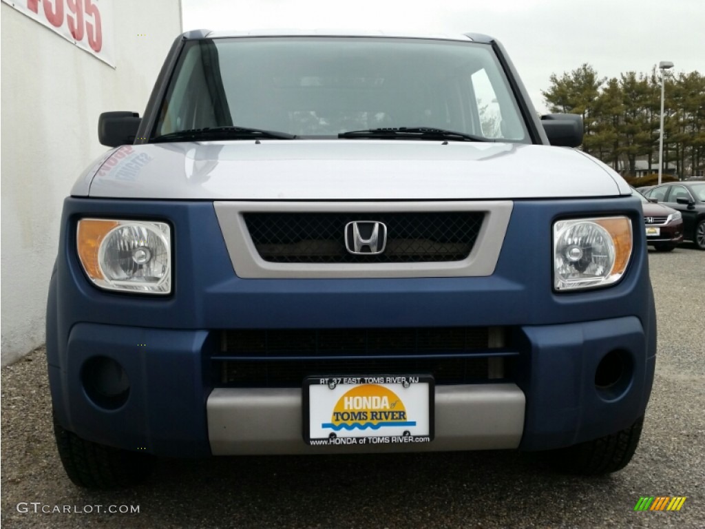 2005 Element EX AWD - Satin Silver Metallic / Gray/Blue photo #4