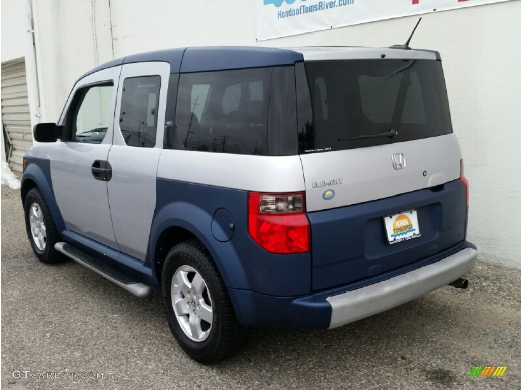 2005 Element EX AWD - Satin Silver Metallic / Gray/Blue photo #7