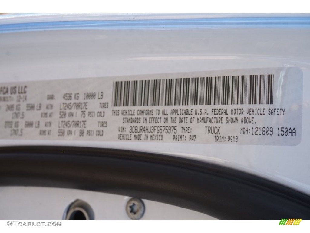 2015 Ram 2500 Tradesman Crew Cab Color Code Photos