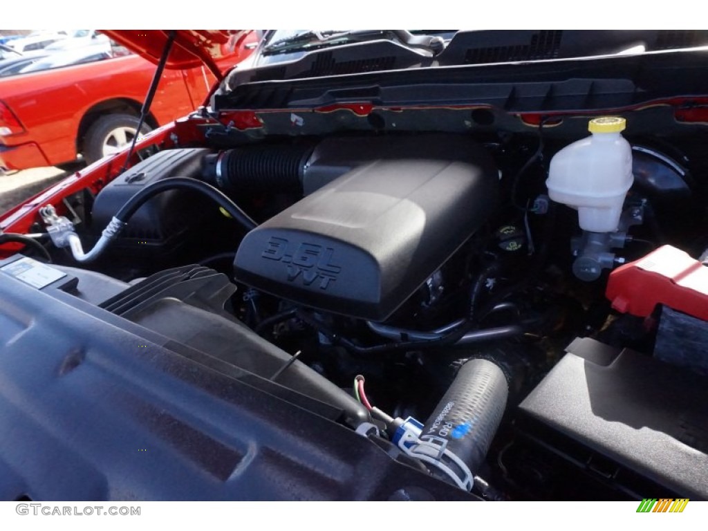 2015 1500 SLT Quad Cab - Flame Red / Black/Diesel Gray photo #9