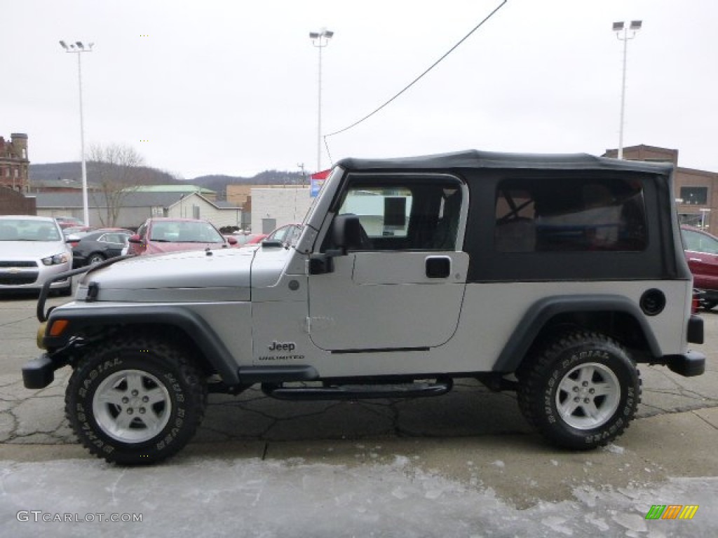 2004 Wrangler Sport 4x4 - Bright Silver Metallic / Dark Slate Gray photo #5