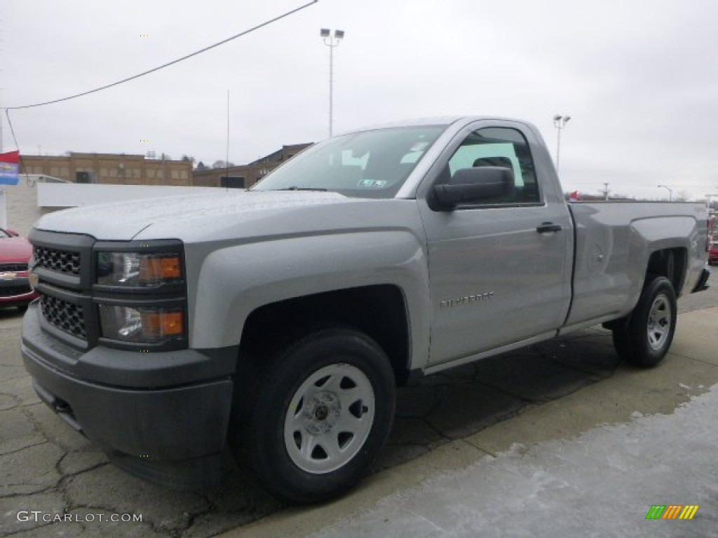 2015 Silverado 1500 WT Regular Cab 4x4 - Silver Ice Metallic / Dark Ash/Jet Black photo #4